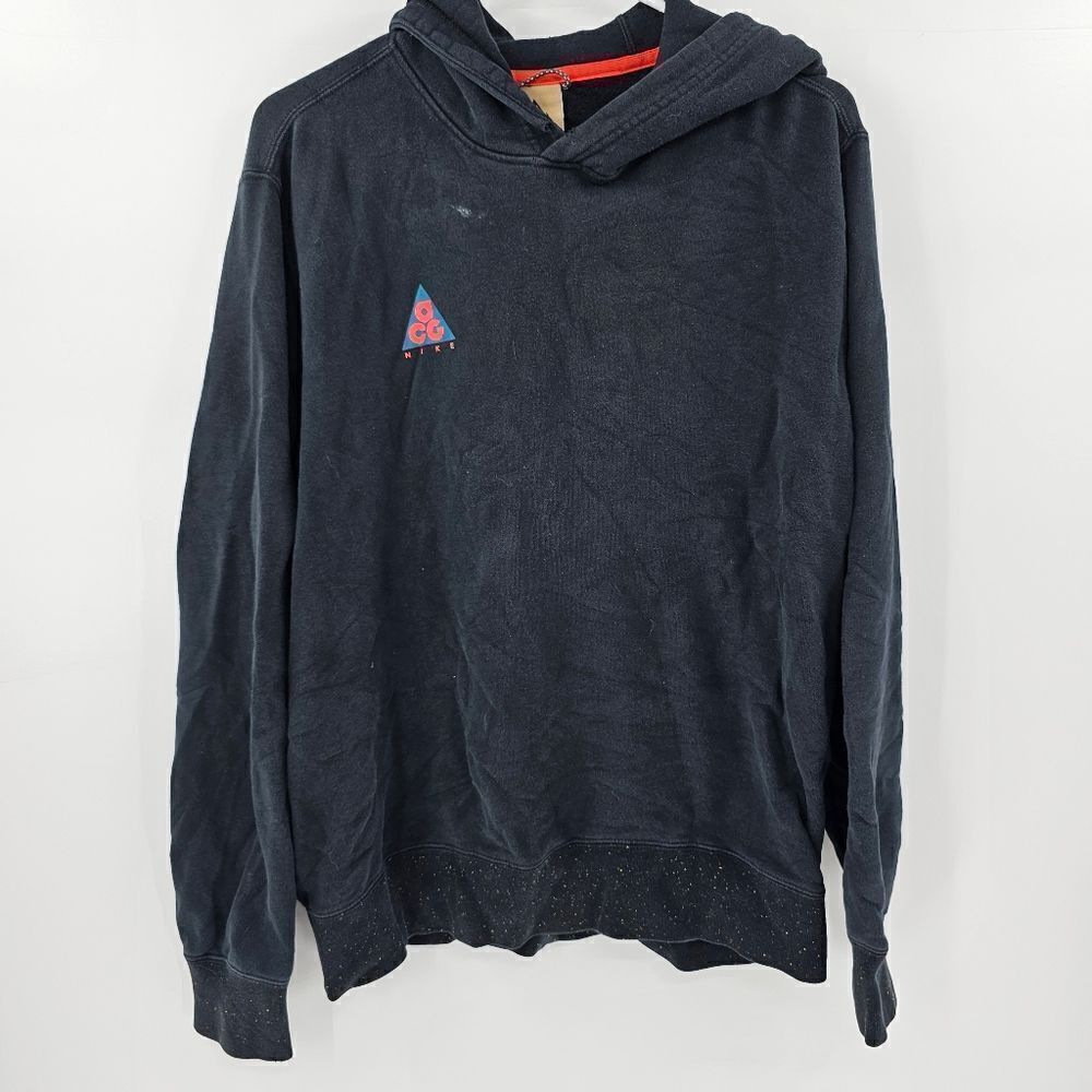 Nike acg sweatshirt hoodie medium black fleece pullover rare